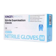 Kingfa Powder Free Blue Nitrile Gloves, 1 x 100, S