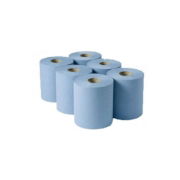 P104 Blue Embossed Hand Towel Rolls