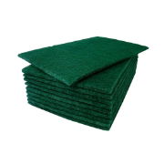 Green scouring pads 9" x 6" (x10)