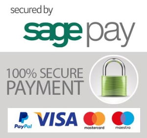 Secured by SagePay 100% Secure Payment