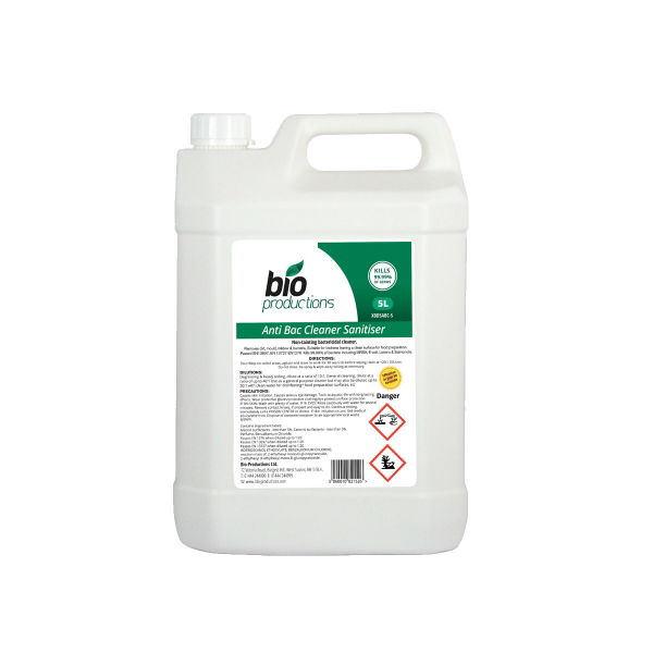 Bio Productions Surface Cleaner/Sanitiser, 30sec, 2 x 5L