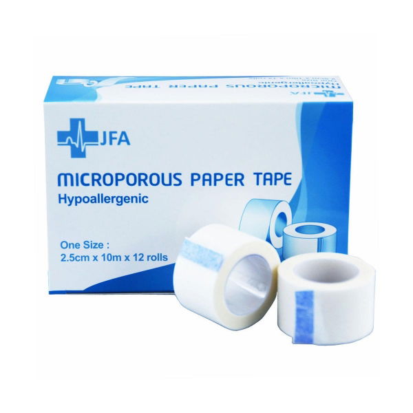 Microporous Tape, 2.5cm x 10m, Box of 12 Rolls