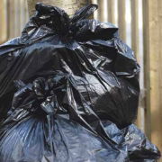 Lightweight black polythene refuse sacks