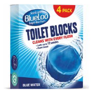 Sanicare BlueLoo Toilet Blocks, Case of 12 Packs of 4 (48)