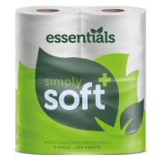 P862 - Essentials Simply Soft+ 320 Sheet Toilet Rolls, per 48 Rolls